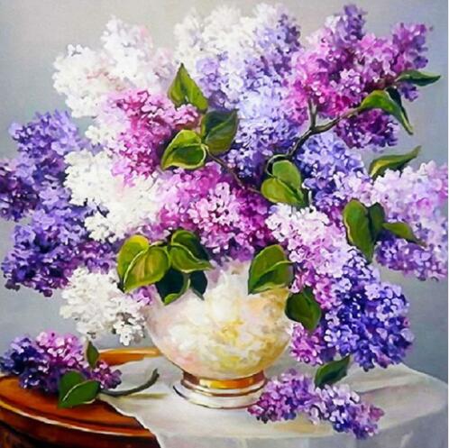 5D DIY diamond Painting flowers Cross